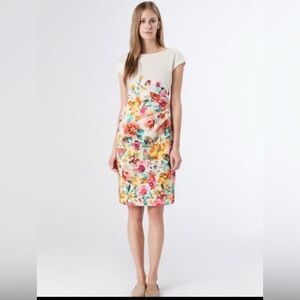 MaxMara weekend Sample Cream Floral Midi Dress| size 6